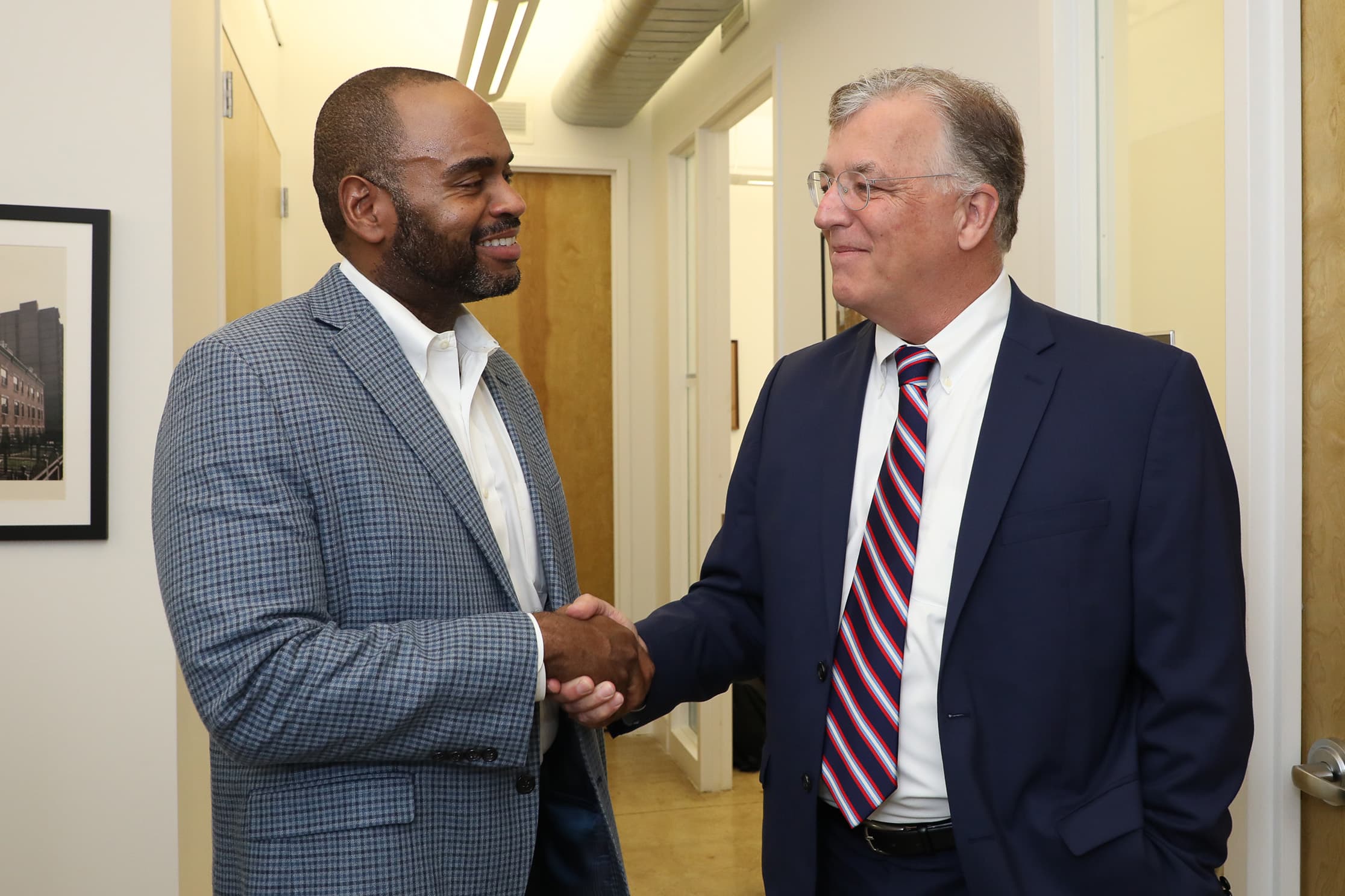 Jamie Smarr and James Hedden at the NYC Housing Partnership offices