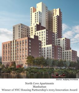 North Cove Apartments Manhattan, Winner of NYC Housing Partnership's 2025 Innovation Award
